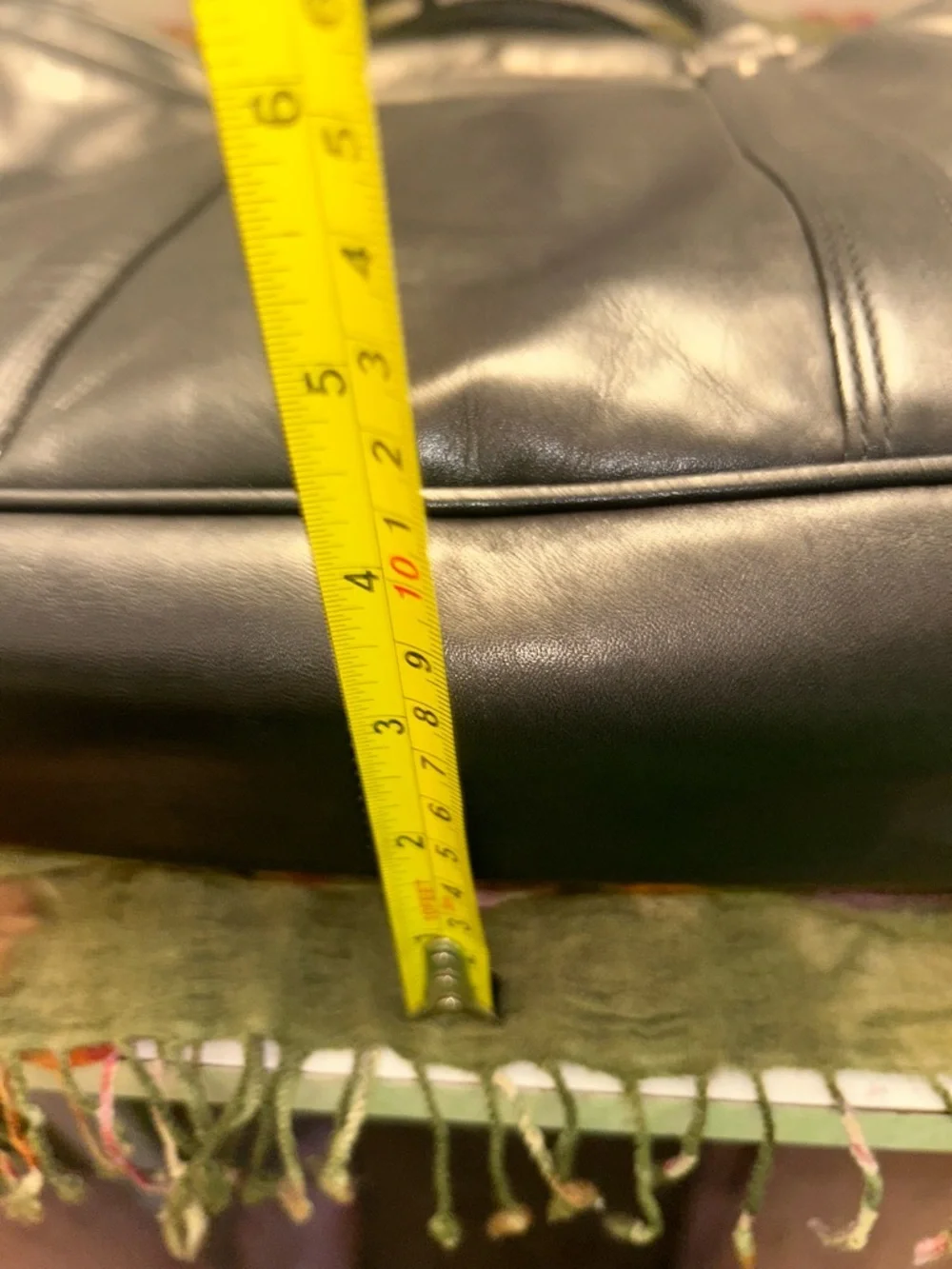 COACH Sleek Black Leather Briefcase Tote